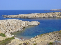 A view across the rocky cove at Son Parc in Mallorca, Spain. Link to Mallorca Gallery.